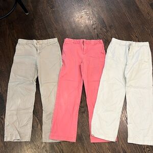 Set of three pairs of Vineyard Vines khakis. Boys Size 18